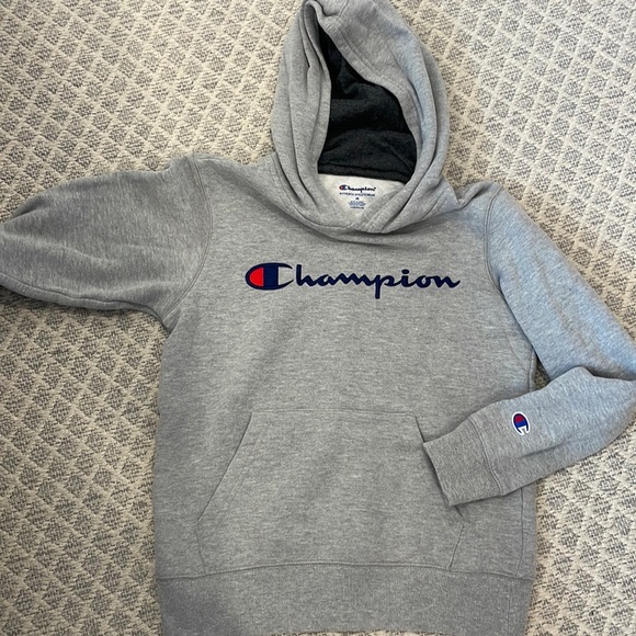 Champion boys youth Medium grey hoodie. - Picture 1 of 4